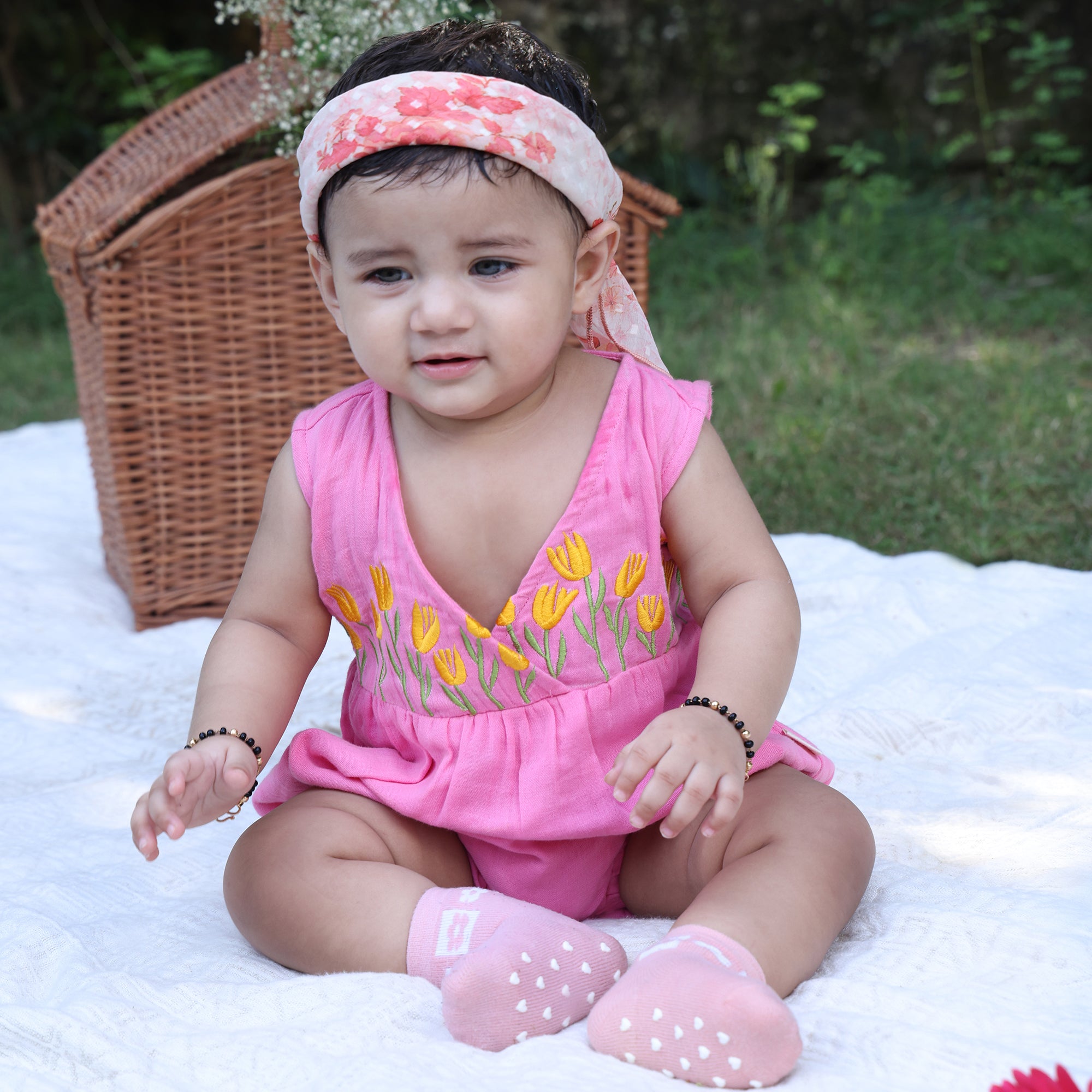 Tulip Garden Wrap Romper