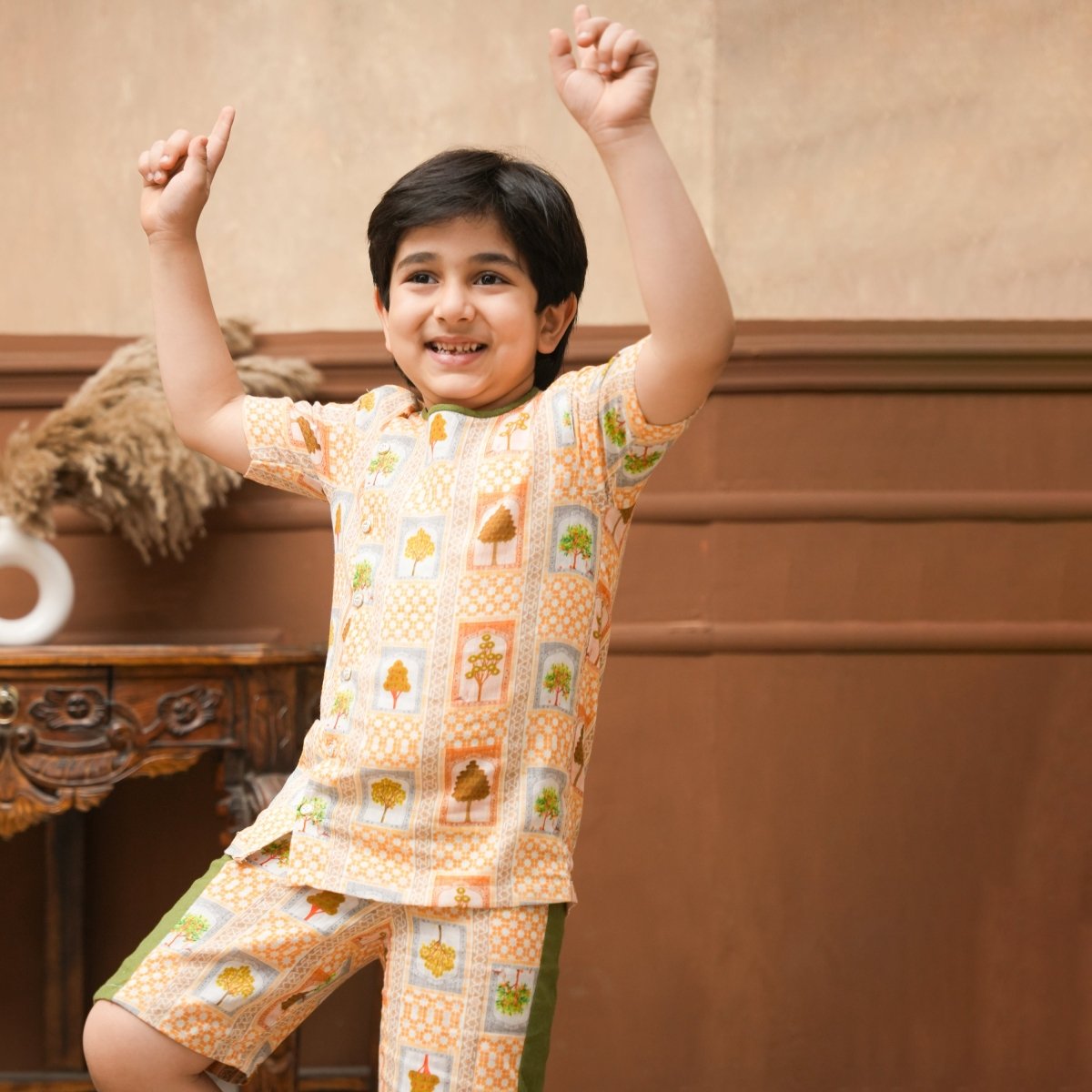 Mustard cotton co-ord set